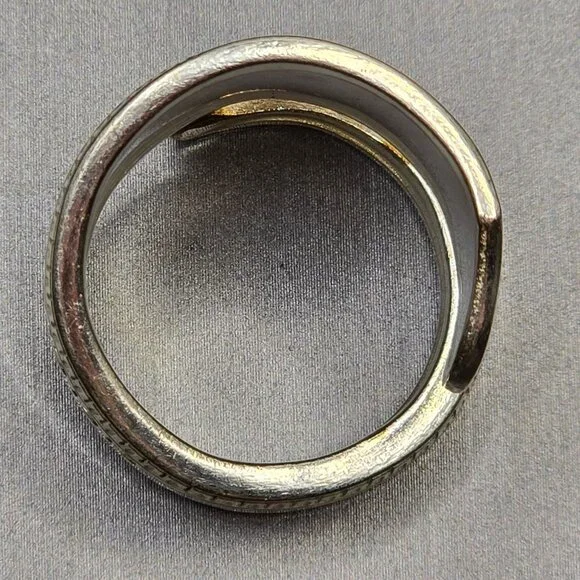 VTG Monarch Plate Silver Spoon Ring Size 10 Ornate Floral Pattern 15.61g - Picture 4 of 10